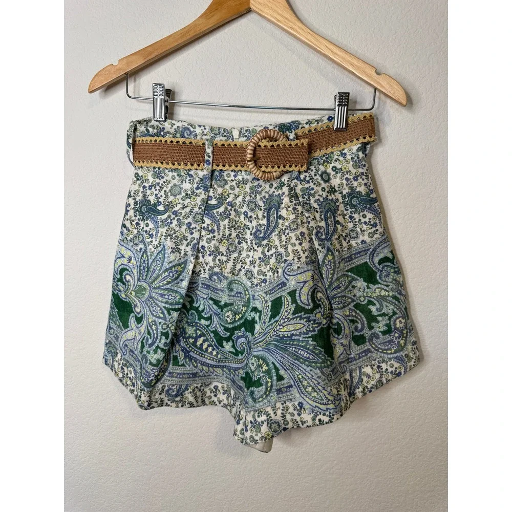Zimmerman The Ottie Tuck Short in Green Paisley